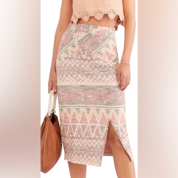 Urban Outfitters Free People Aztec Skirt - Picture 1 of 4